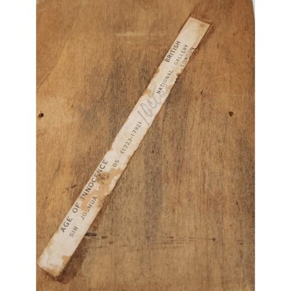 Vintage Wood Block Print Set Age of Innocence Sir Joshua Reynolds Boy Girl - Picture 7 of 7